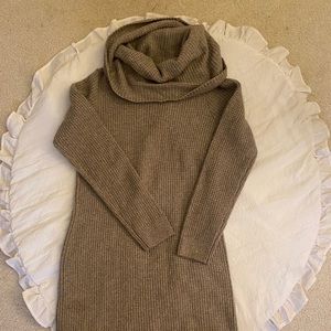 Brownish gray sweater dress